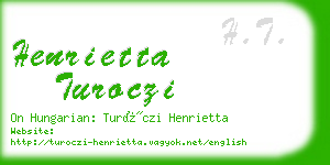 henrietta turoczi business card